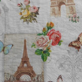 paris decoupage napkins