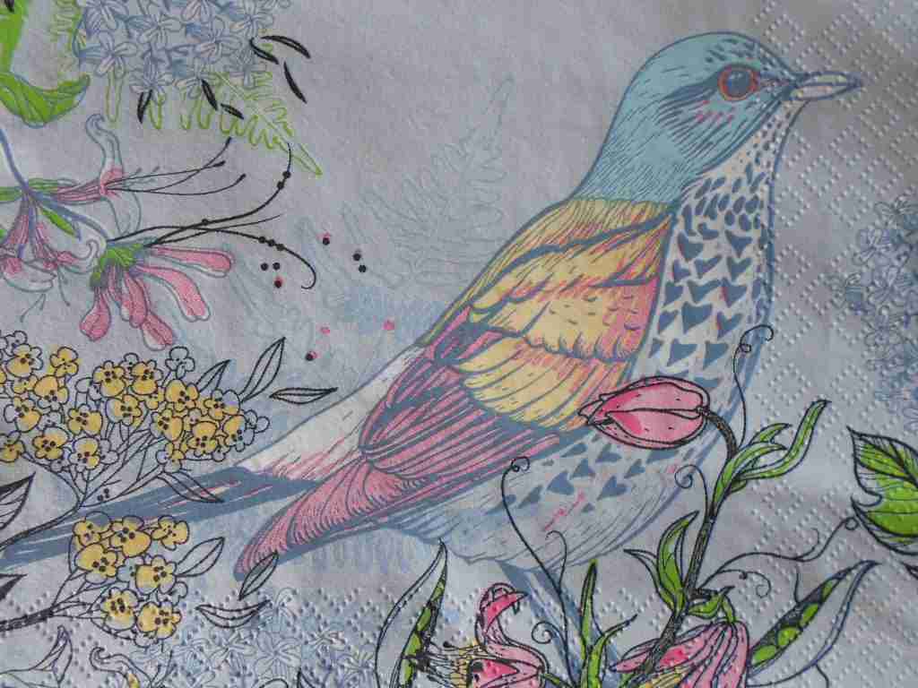 Big blue bird decoupage napkins Decoupage Paper