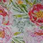 Pink red peonies decoupage napkins