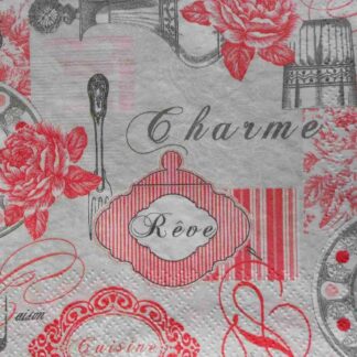 pink decoupage napkins