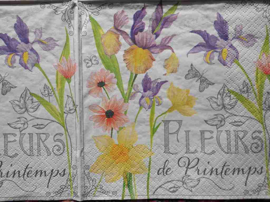 irises decoupage napkins