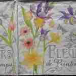 Fleurs de Printemps purple irises decoupage napkins