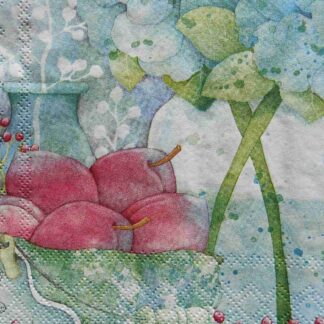 hydrangea decoupage napkins