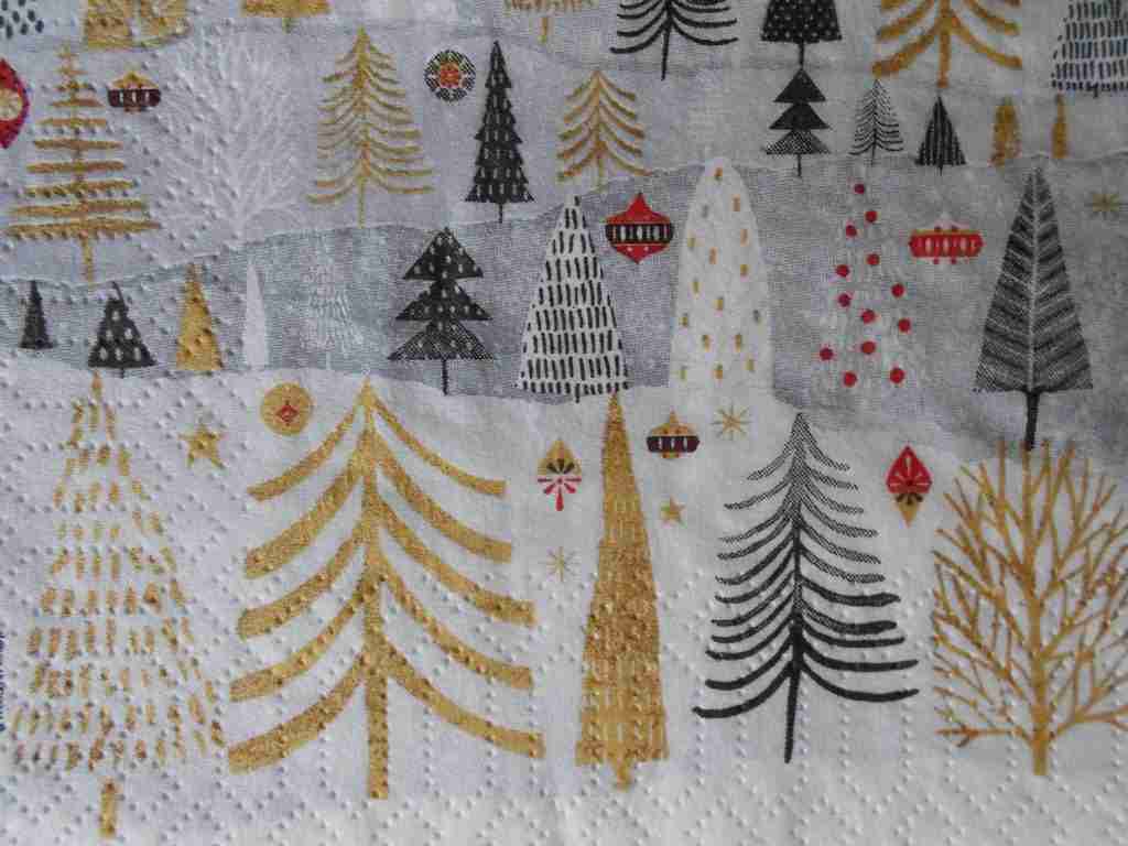 christmas tree forest decoupage napkins