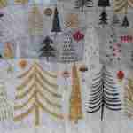 Forest gold black Christmas trees decoupage napkins