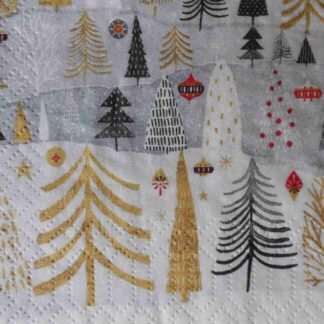 christmas tree forest decoupage napkins