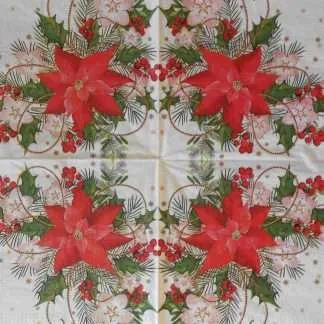 christmas poinsettia decoupage paper