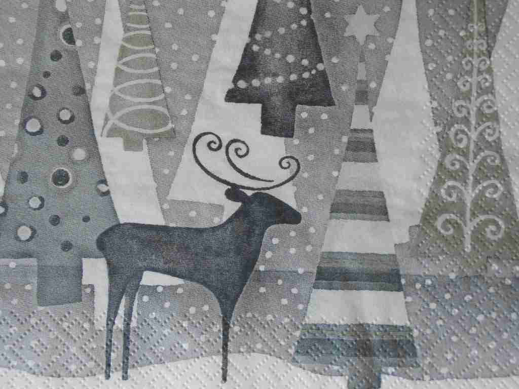 chritsmas deer decoupage npakins