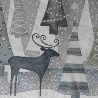 chritsmas deer decoupage npakins