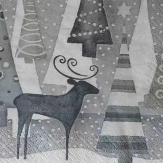 chritsmas deer decoupage npakins