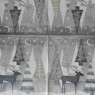 winter forest decoupage napkins