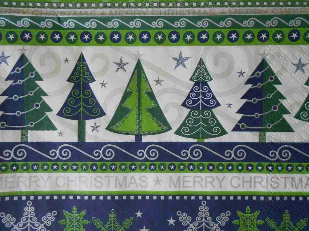 christmas trees decoupage napkins