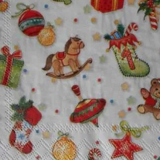 christmas toys decoupage napkins