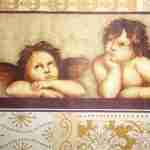 Two angels gold decoupage napkins