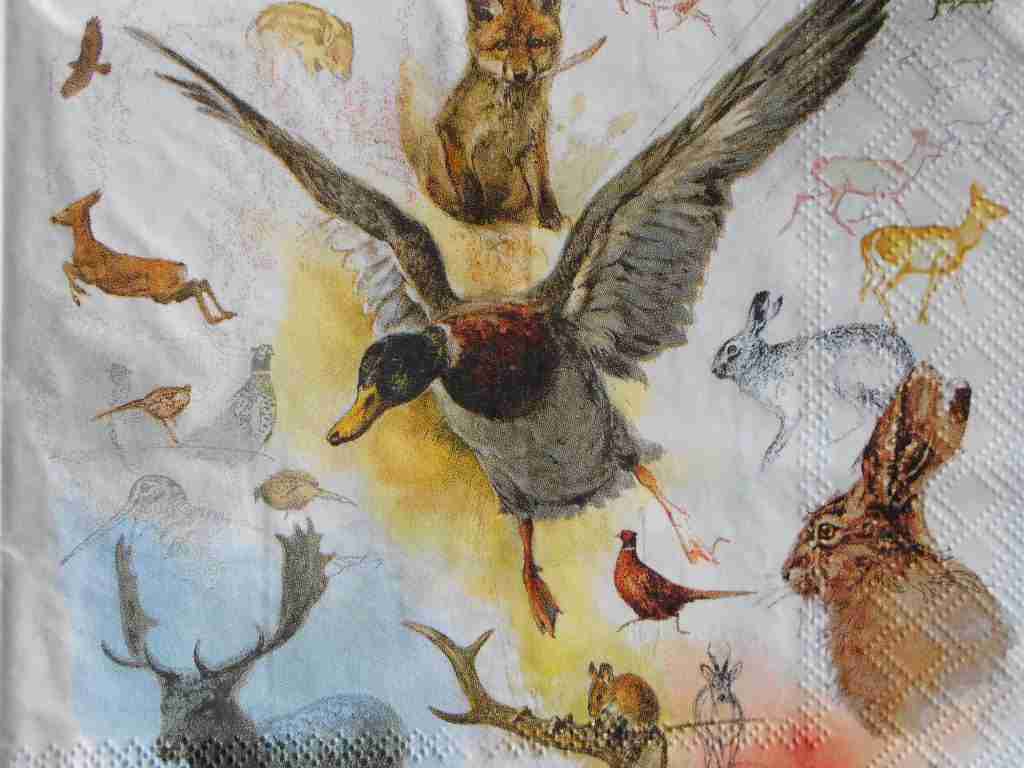 animals decoupage napkins