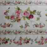 Pink red roses garland decoupage paper