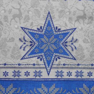 blue christmas star decoupage