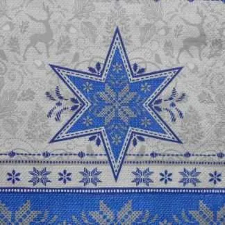 blue christmas star decoupage