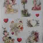 Angels playing stolen hearts basket decoupage rice paper