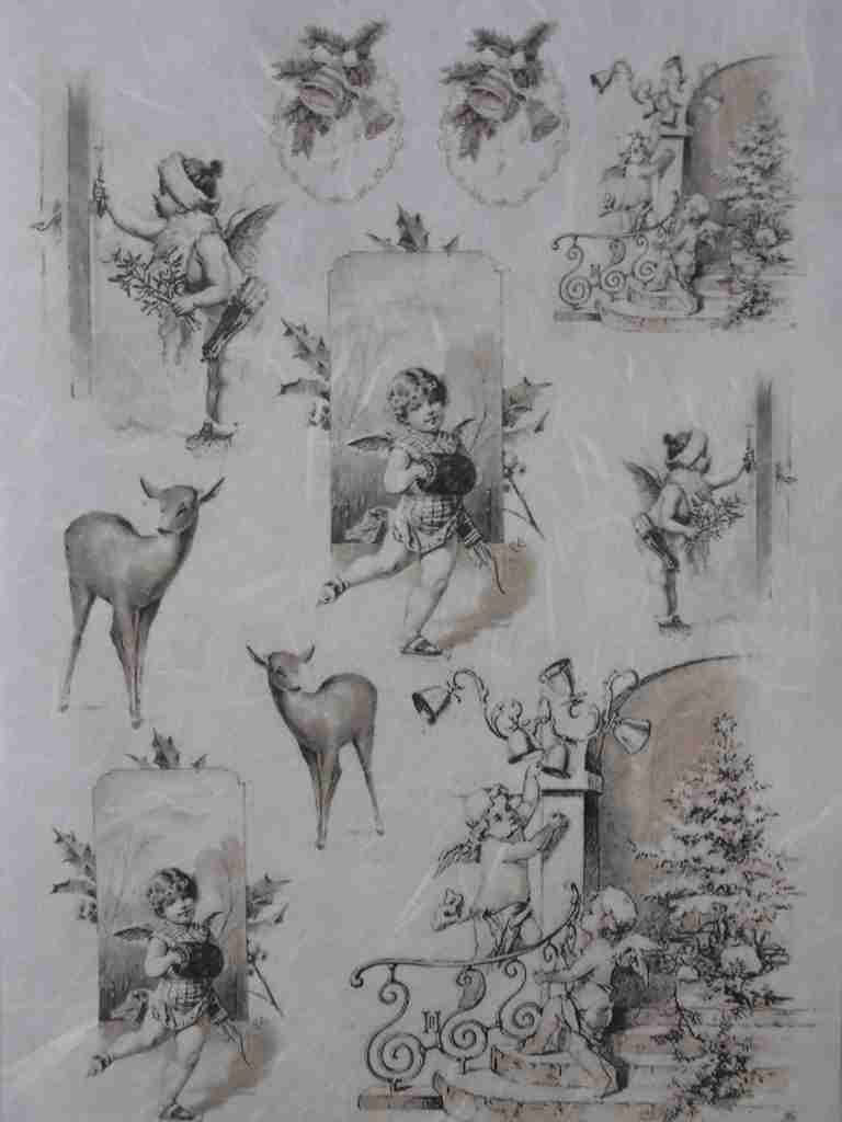 christmas angel decoupage rice paper