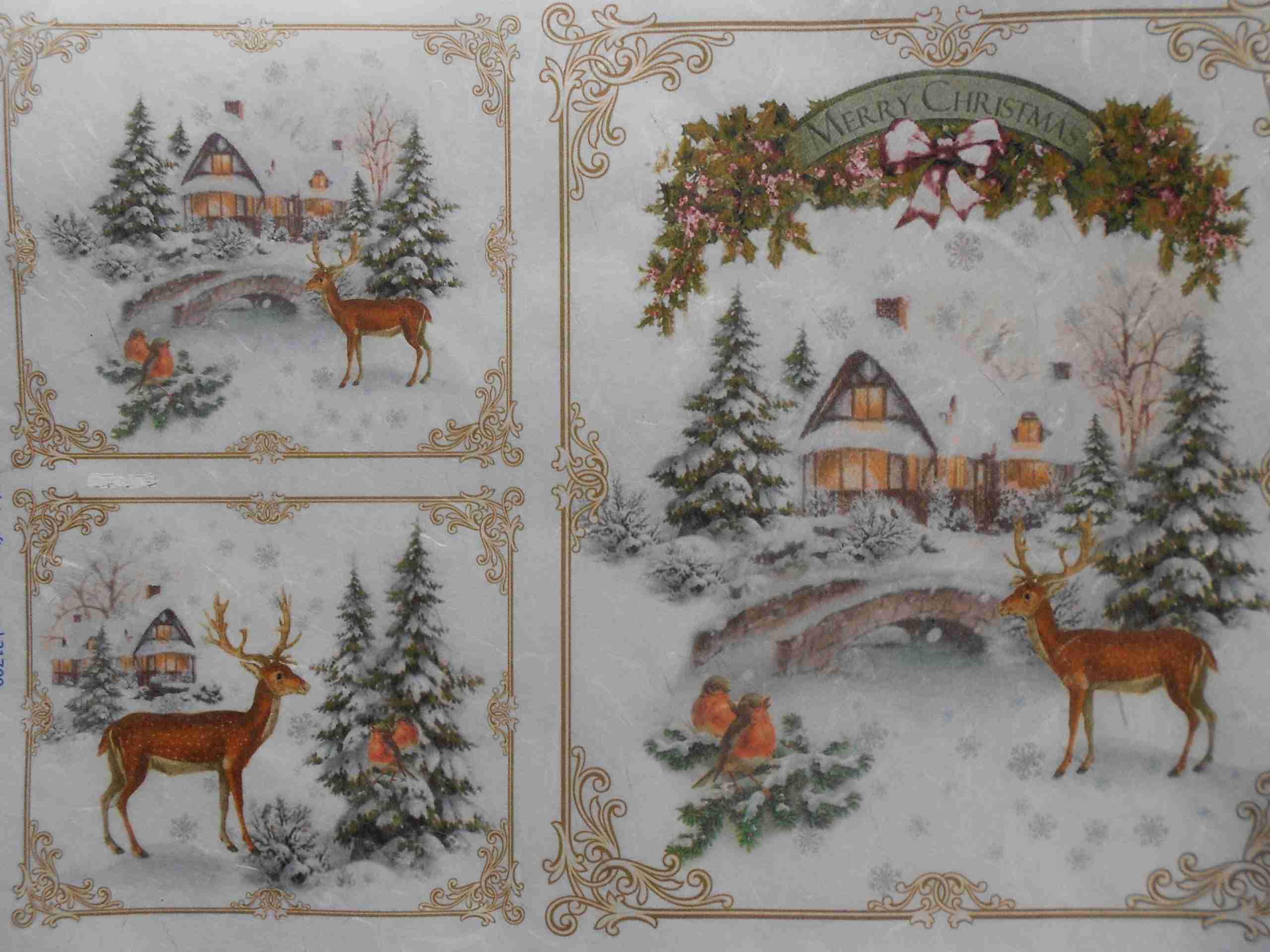 1337-a DEER BUCK FOREST TWO Individual Paper Luncheon Decoupage Napkins Details about    
