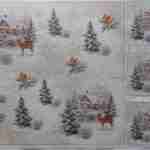 Small winter scenes forest house deer birds decoupage rice paper