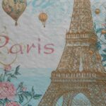 Paris pink roses air balloon decoupage napkins