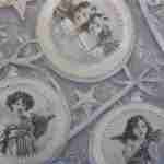 Angels three Christmas baubles decoupage napkins