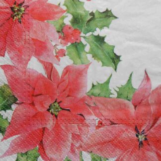 christmas flowers decoupage paper