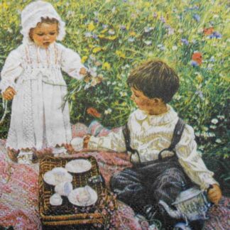 children picnic decoupage napkins