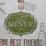 Menue for best friends decoupage napkins