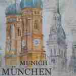 Munich buildings church decoupage paper napkins