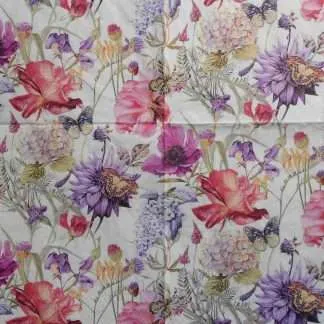 floral decoupage napkin