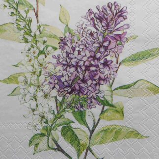 lilac decoupage napkins