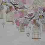 Birdcages on the tree decoupage paper napkins