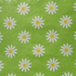 Daisy on green decoupage paper napkins