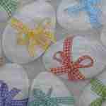 White eggs decoupage napkins