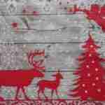 Red Christmas decoupage paper napkins