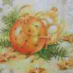 Christmas decoration bauble decoupage napkins