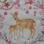 Deer family pink decoupage paper napkins
