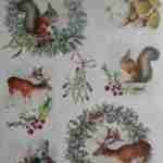 Deer squirrel Teddy bears decoupage rice paper