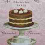 Chocolate cake paper napkins for decoupage