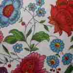 Purple red and blue flowers paper napkins for decoupage