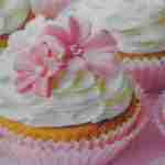 Pink cupcake paper napkins for decoupage