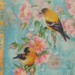 Two birds on a rose branch decoupage paper napkins