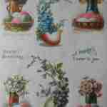 Easter eggs in a basket vases rice paper for decoupage