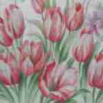 Red tulips decoupage paper napkins