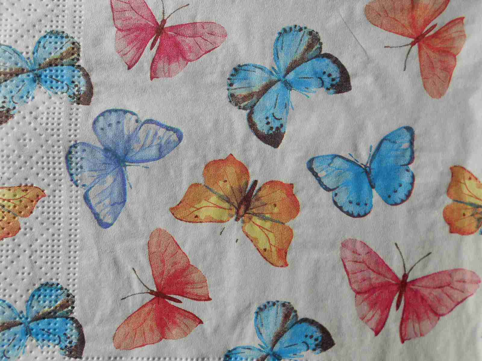 Party Napkins Darling Butterflies Decoupage Napkins Paper Napkins for Decoupage Romantic Napkins Butterfly Napkins