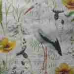 Stork in summer meadow decoupage paper napkins