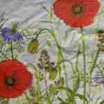 Meadow with poppy flowers decoupage paper napkins